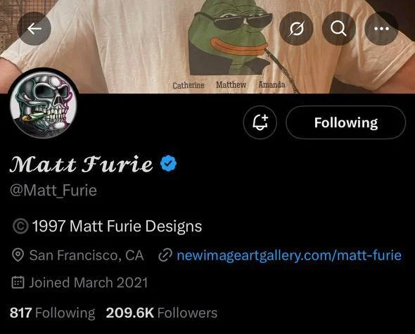 screenshot of a tweet about gorth from matt furie